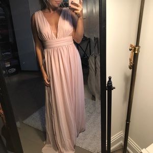 Lulus Blush Bridesmaid Dress, Size M